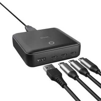 TRUST Napajalnik MAXO 100W, 3x USB-C, 1xUSB-A