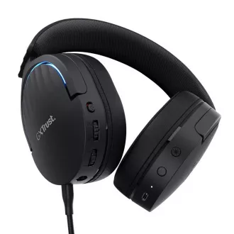 TRUST Gaming slušalke GXT 491 FAYZO, brezžične, USB, črne