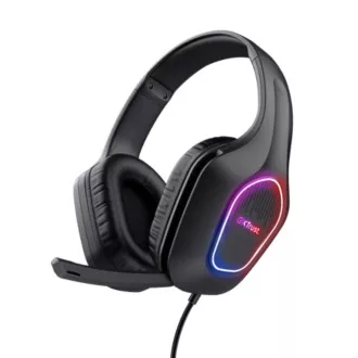 TRUST Gaming slušalke GXT 416 ZIROX, LED, USB, 3,5 mm Jack, črne