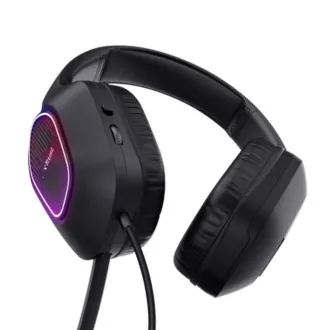 TRUST Gaming slušalke GXT 416 ZIROX, LED, USB, 3,5 mm Jack, črne