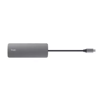 TRUST Priključna postaja DALYX USB-C, 8v1, HDMI, RJ45, 2xUSB-C, 2xUSB-A, microSD/SD kartica, siva TRUST Priključna postaja DALYX USB-C, 8v1, HDMI, RJ45, 2xUSB-C, 2xUSB-A, microSD/SD kartica, siva