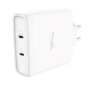 TRUST GaN MAXO 100W 2-portni polnilec USB-C, bela