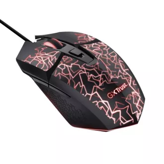 TRUST Miška GXT 113 Felox, žična USB, RGB, črna