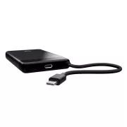 TRUST Powerbank Fiera, 10000 mAh, s kablom, 2x USB-C, črna
