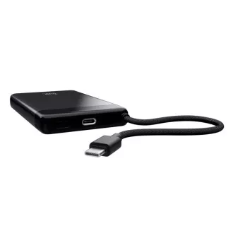 TRUST Powerbank Fiera, 10000 mAh, s kablom, 2x USB-C, črna
