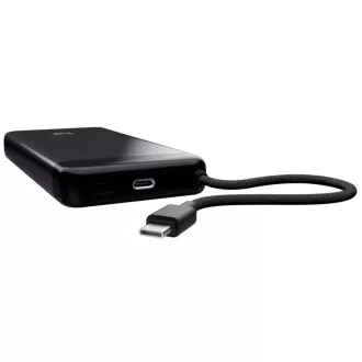 TRUST Powerbank Fiera, 20000 mAh, s kablom, 2x USB-C, črna