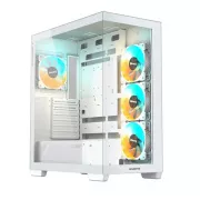 Ohišje GIGABYTE GB-C500PI ST, Mid tower, 1xUSB-C 3.2, 2xUSB 3.0, 4x 120mm ARGB ventilator, belo