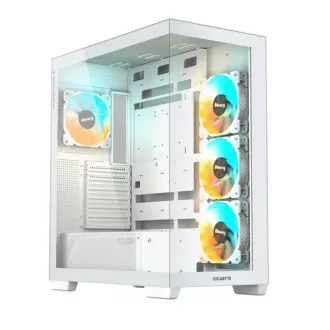 Ohišje GIGABYTE GB-C500PI ST, Mid tower, 1xUSB-C 3.2, 2xUSB 3.0, 4x 120mm ARGB ventilator, belo