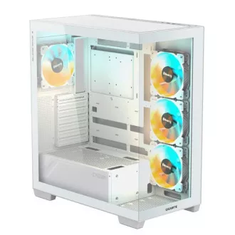 Ohišje GIGABYTE GB-C500PI ST, Mid tower, 1xUSB-C 3.2, 2xUSB 3.0, 4x 120mm ARGB ventilator, belo