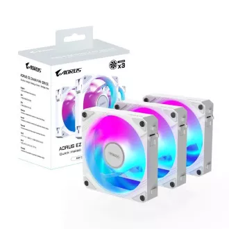 Ventilator GIGABYTE AORUS EZ CHAIN FAN ICE 3-PACK, 3x120mm, bel