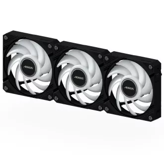 Ventilator GIGABYTE AORUS EZ CHAIN FAN 3-PACK, 3x120mm, črn