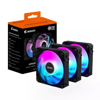 Ventilator GIGABYTE AORUS EZ CHAIN FAN 3-PACK, 3x120mm, črn