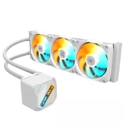 Vodni hladilnik GIGABYTE GAMING 360 ICE, 3x120mm, ARGB, LGA1851, AM5, bel