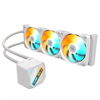 Vodni hladilnik GIGABYTE GAMING 360 ICE, 3x120mm, ARGB, LGA1851, AM5, bel