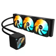 GIGABYTE Vodni hladilnik GAMING 360, 3x120mm, ARGB, LGA1851, AM5, črn