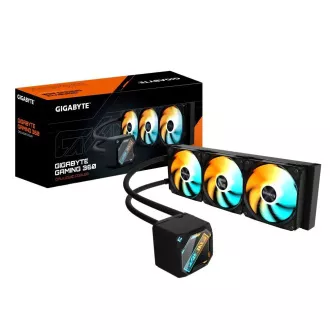 GIGABYTE Vodni hladilnik GAMING 360, 3x120mm, ARGB, LGA1851, AM5, črn