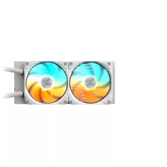 Vodni hladilnik GIGABYTE GAMING 240 ICE, 2x120mm, ARGB, LGA1851, AM5, bel
