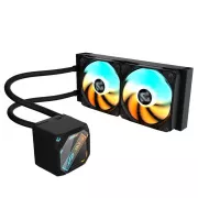 GIGABYTE Vodni hladilnik GAMING 240, 2x120mm, ARGB, LGA1851, AM5, črn