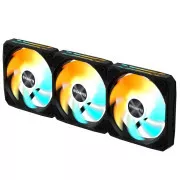 Ventilator GIGABYTE EZ CHAIN FAN 3-PACK, 3x120mm, črn