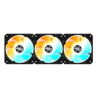 Ventilator GIGABYTE EZ CHAIN FAN 3-PACK, 3x120mm, črn