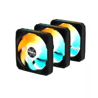 Ventilator GIGABYTE EZ CHAIN FAN 3-PACK, 3x120mm, črn
