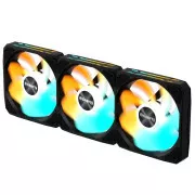 GIGABYTE ventilator EZ CHAIN RVS FAN 3-PACK, 3x120mm, črn