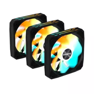 GIGABYTE ventilator EZ CHAIN RVS FAN 3-PACK, 3x120mm, črn