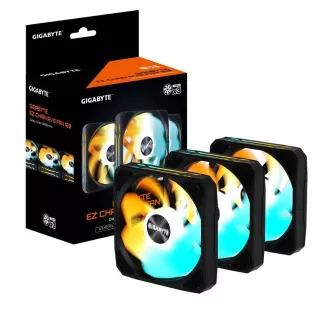 GIGABYTE ventilator EZ CHAIN RVS FAN 3-PACK, 3x120mm, črn