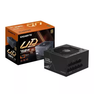GIGABYTE napajalnik UD750GM PG5 V2, 750W, 120mm, popolnoma modularen, 80 Plus Gold, ATX 3.1