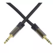 PREMIUMCORD kabel, zaščiten, Jack 3,5 mm - Jack 3,5 mm M/M 1, 5 m