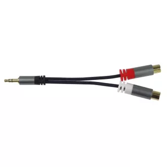 PremiumCord kabel HQ Jack 3,5 mm moški - 2x CINCH ženski 15 cm