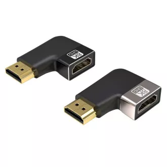 PREMIUMCORD Adapterski priključek 8K HDMI A - HDMI A, F/M, do 90° - levi PREMIUMCORD Adapterski priključek 8K HDMI A - HDMI A, F/M, do 90° - levi