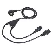 C-TECH 220/230V napajalni kabel, 1, 8m, Y-odcep, VDE