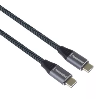 PREMIUMCORD Kabel USB-C (USB 3.2 Gen2x2, 5A, 100W, 20Gbit/s) 3m, siv