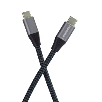 PREMIUMCORD Kabel USB-C (USB 3.2 Gen2x2, 5A, 100W, 20Gbit/s) 3m, siv