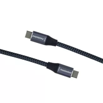PREMIUMCORD Kabel USB-C (USB 3.2 Gen2x2, 5A, 100W, 20Gbit/s) 3m, siv