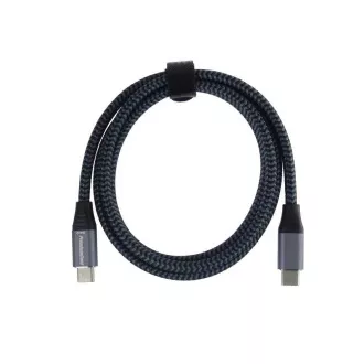 PREMIUMCORD Kabel USB-C (USB 3.2 Gen2x2, 5A, 100W, 20Gbit/s) 3m, siv