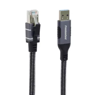 PremiumCord Ethernetni kabel USB3.2 do LAN RJ45 10/100/1000, 3 m