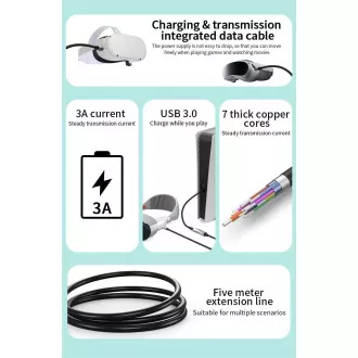 PREMIUMCORD USB-C repeater in podaljšek, moški-ženska, 5Gbps, aluminij 10m