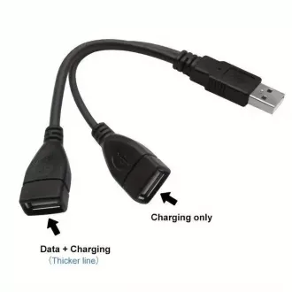 PREMIUMCORD Polnilni kabel USB 2.0, 15 cm, črn