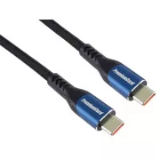 PremiumCord Kabel USB-C (USB 3.2 GEN 2x2, 5A, 100W, 20Gbit/s) 0, 5m, bombažna pletenica