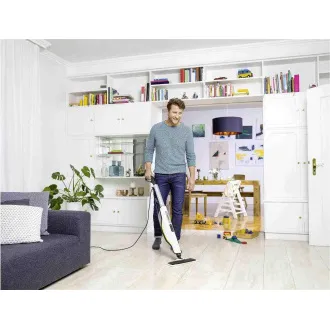 Karcher SC 3 Upright Steam Mop, 1600 W, odstrani do 99,999 % virusov in 99,99 % običajnih gospodinjskih bakterij, bel - Rabljeno
