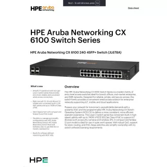 HPE Aruba Networking CX 6100 24G 4SFP  Switch JL678A PRENOVITEV