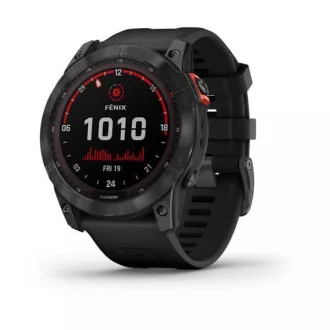Garmin fenix 7X Solar, sivo-črni silikonski trak, EU
