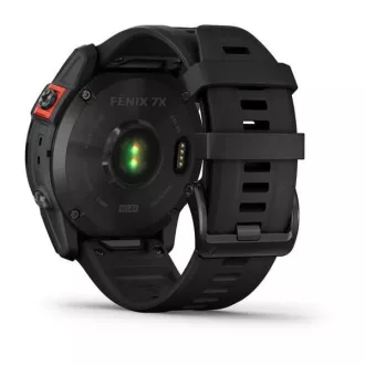 Garmin fenix 7X Solar, sivo-črni silikonski trak, EU