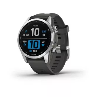 Garmin fenix 7s Glass, srebrn/grafitni silikonski trak, EU Garmin fenix 7s Glass, srebrn/grafitni silikonski trak, EU
