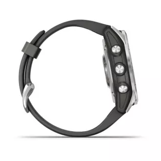 Garmin fenix 7s Glass, srebrn/grafitni silikonski trak, EU Garmin fenix 7s Glass, srebrn/grafitni silikonski trak, EU