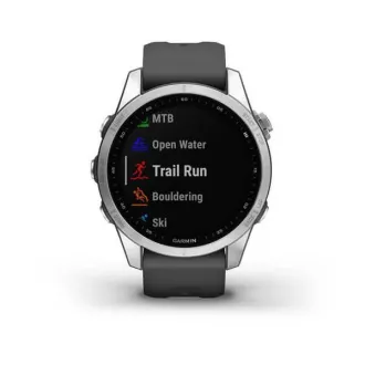 Garmin fenix 7s Glass, srebrn/grafitni silikonski trak, EU Garmin fenix 7s Glass, srebrn/grafitni silikonski trak, EU