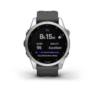 Garmin fenix 7s Glass, srebrn/grafitni silikonski trak, EU Garmin fenix 7s Glass, srebrn/grafitni silikonski trak, EU