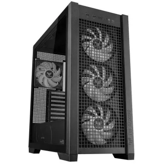 ASUS ohišje TUF GAMING CASE (GT302) TG, Mid Tower, 4x 140mm ARGB ventilator, črno